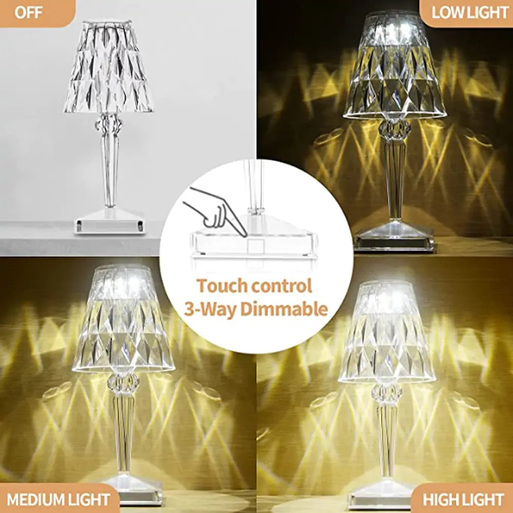 Crystal Diamond Touch Lamp