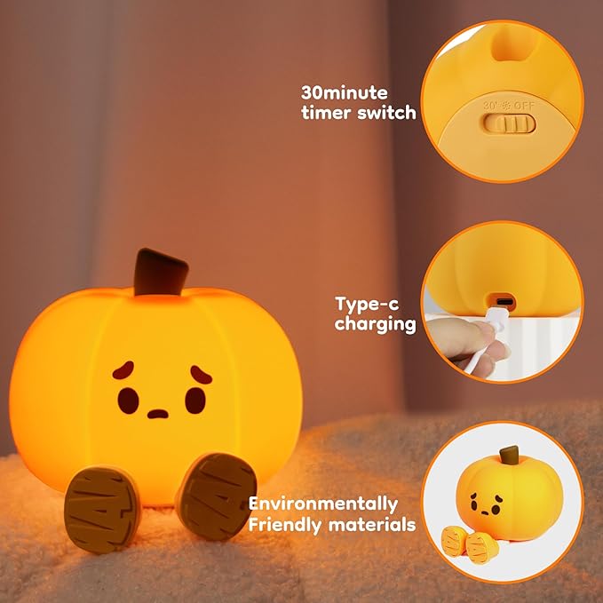 Whimsical Pumpkin Night Light